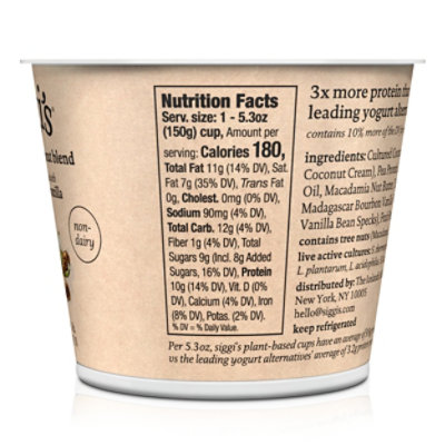siggi's Vanilla Cinnamon Plant Based Coconut Blend - 5.3 Oz - Image 5