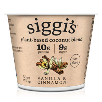 siggis Yogurt Coconut Blend Plant Based Vanilla Cinnamon - 5.3 Oz