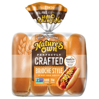 Nature's Own Perfectly Crafted Brioche Style Hotdog Buns - 8-16 Oz