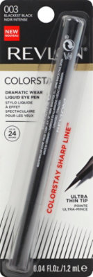 Revlon Colorstay Eye Pen Liquid Sharp Line Ultra Thin Tip Blackest Black - 0.04 Fl. Oz. - Image 2