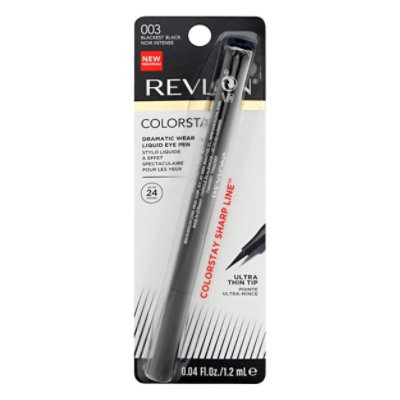 Revlon Colorstay Eye Pen Liquid Sharp Line Ultra Thin Tip Blackest Black - 0.04 Fl. Oz. - Image 1