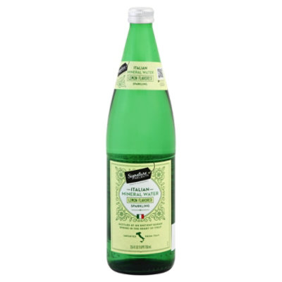 Signature Select Sparkling Water Mineral Italian Lemon 25.4 Fl. Oz