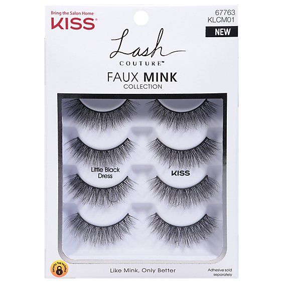 Kiss Lash Couture Faux Mink Collection Little Black Dress - 4 Pair