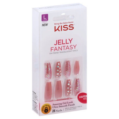 Kiss Gel Fantasy Jelly Nails Be - Each - Vons