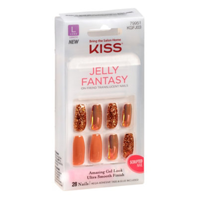 Kiss Gel Fantasy Jelly Nails Pop - Each - Tom Thumb