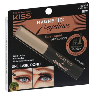 Kiss Magnetic Eyeliner Black - Each