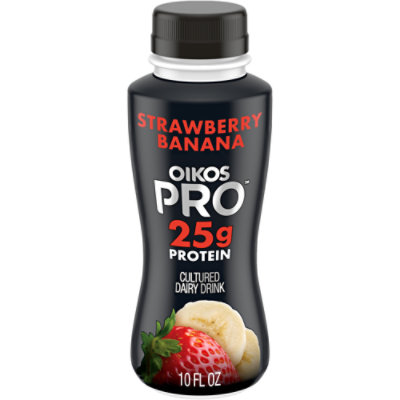 Oikos Pro Strawberry Banana Cultured Dairy Drink - 10 Oz