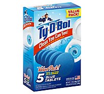 Ty D Bol Toilet Bowl Cleaner Blue Tablets 5 Count - 8.5 Oz