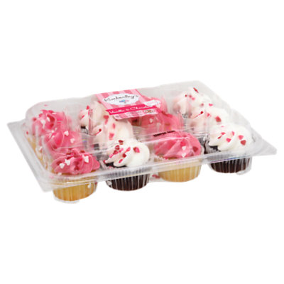 Kb Vanilla & Chocolate Cupcakes 12pk Valentines - 22 Oz - Image 1