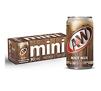 A&W Root Beer Soda Mini Cans - 10-7.5 Fl. Oz.