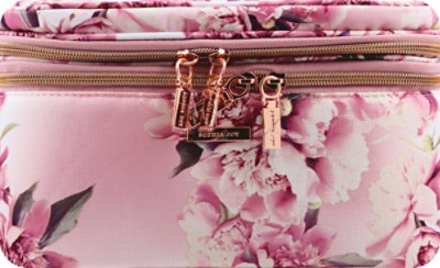 Allegro Sophia Joy Cosmetic Train Case Double Zip Floral - Each - Image 2