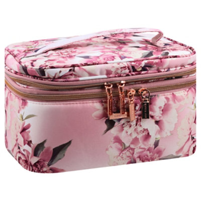Allegro Sophia Joy Cosmetic Train Case Double Zip Floral - Each - Image 1