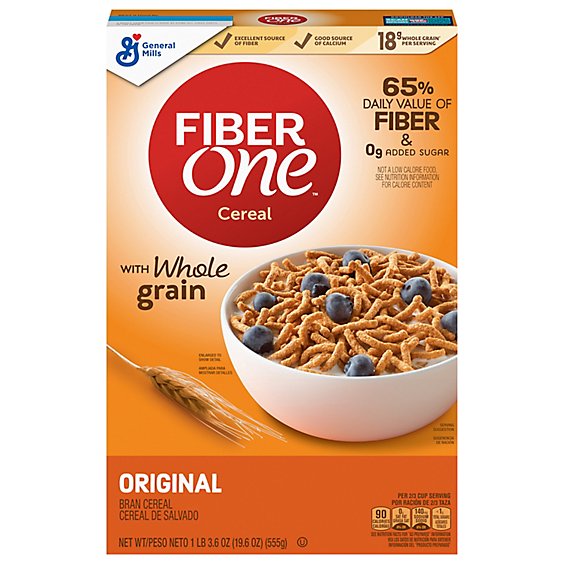 Fiber One Cereal Bran Original - 19.6 Oz
