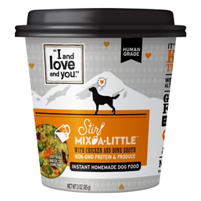 I and Love and You Stir-Mix-A-Little Chicken & Bone Broth Instant Home Made Dog Food