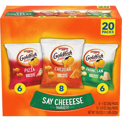 Pepperidge Farm Goldfish Goldfish Crackers Say Cheeeese Variety - 20 Ct - Variety Pack - Image 1