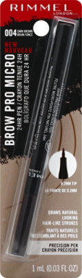 Rimmel Brow Pro Micro Pen Dark Brown - 0.03 Fl. Oz. - Image 2