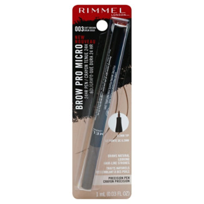 Rimmel Brow Pro Micro Pen Soft Brown - 0.03 Fl. Oz. - Image 3