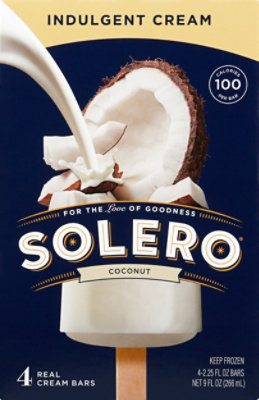 Solero Real Cream Bars Indulgent Cream Coconut - 4-2.25 Oz - Image 2
