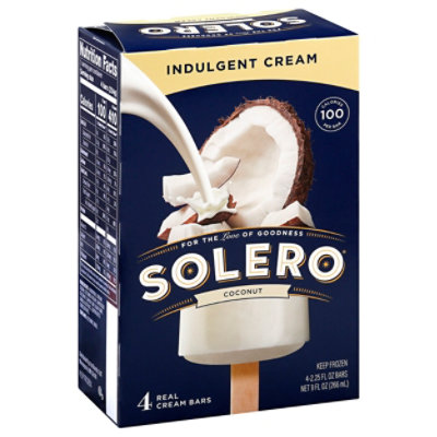 Solero Real Cream Bars Indulgent Cream Coconut - 4-2.25 Oz - Image 1
