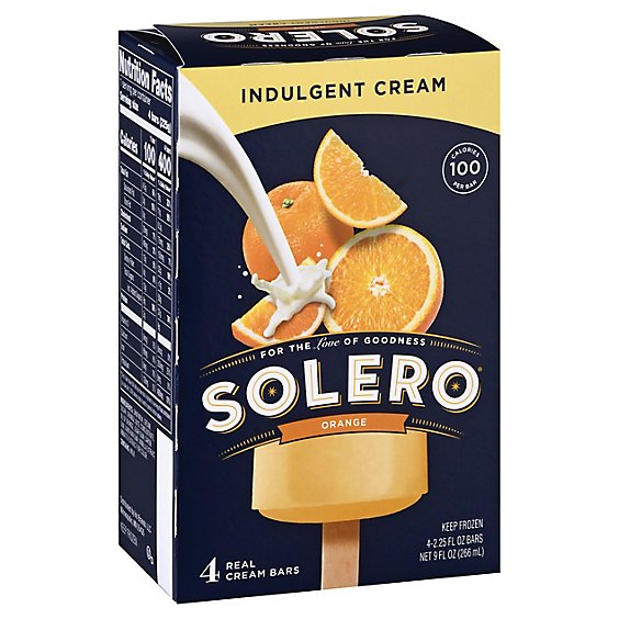 Solero Ice Cream Bar Orange Nat - 2.25 Oz             Oz