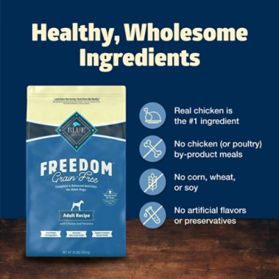 Blue Buffalo Freedom Grain-Free Chicken & Potatoes Dry Dog Food Bag - 11 Lb - Image 6