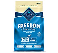 BLUE Freedom Dog Food Adult Grain Free Natural Chicken Recipe - 11 Lb
