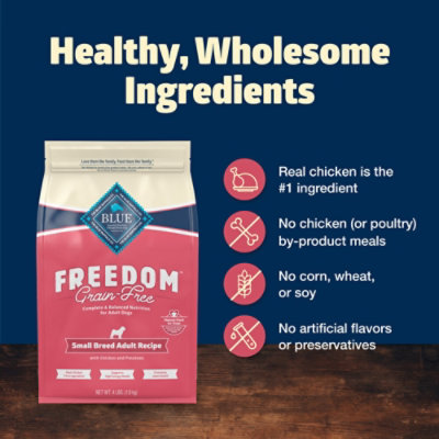 Blue Buffalo Freedom Grain-Free Small Breed Chicken & Potatoes Dry Dog Food Bag - 4 Lb - Image 6