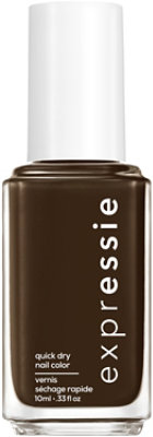 essie expressie quick dry nail polish vegan formula dark brown Take The Espresso - 0.33 Fl. Oz. - Image 1
