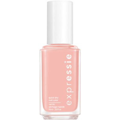 essie expressie quick dry nail polish vegan formula soft pink beige Crop Top & Roll - 0.33 Fl. Oz. - Image 1