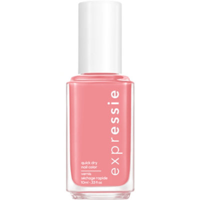 essie expressie quick dry nail polish 8-free vegan rose pink Second Hand First Love - 0.33 Fl. Oz. - Image 1