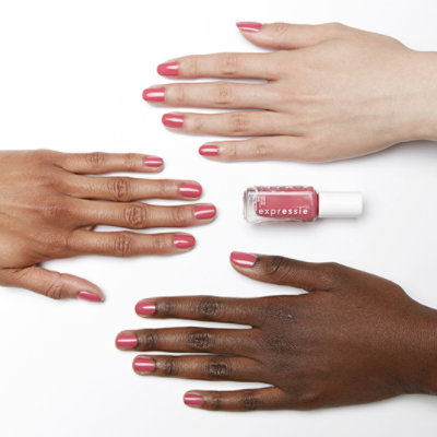 essie expressie quick dry nail polish vegan formula hot pink Crave The Chaos - 0.33 Fl. Oz. - Image 2