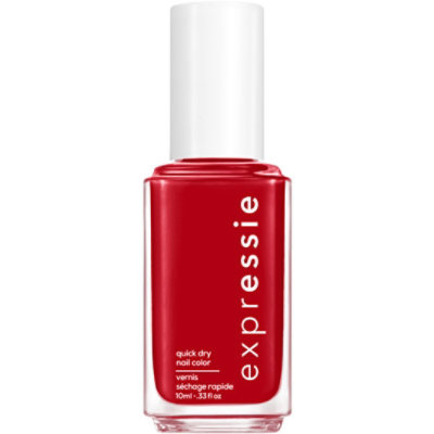 essie expressie quick dry nail polish vegan formula bright red Seize The Minute - 0.33 Fl. Oz. - Image 1