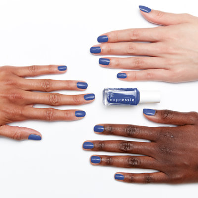 essie expressie quick dry nail polish vegan iris blue Lose The Snooze - 0.33 Fl. Oz. - Image 2