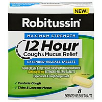 Robitussin Cough & Mucus Relief Tablets Maximum Strength - 8 Count - Image 3
