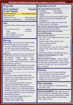 Alka-Seltzer Plus PowerMax Liquid Gels Sinus Cold & Cough 12 Hour Maximum Strength - 24 Count - Image 5