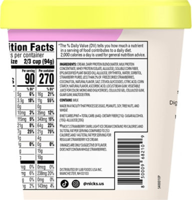 Nick's Strawberry Swirl Ice Cream - 16 Oz - Image 5