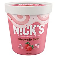 Nicks Strawbar Swirl Ice Cream - 16 Oz - Image 1