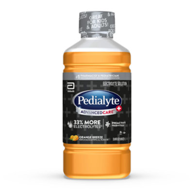 Pedialyte AdvancedCare Plus Electrolyte Solution Orange Breeze - 33.8 Fl. Oz.