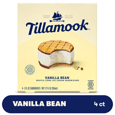 Tillamook Vanilla Bean Ice Cream Sandwiches Individually Wrapped Multipack - 4-12 Oz - Image 1