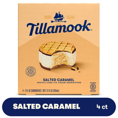 Tillamook Salted Caramel Ice Cream Sandwiches Individually Wrapped Multipack - 4-12 Oz - Image 1