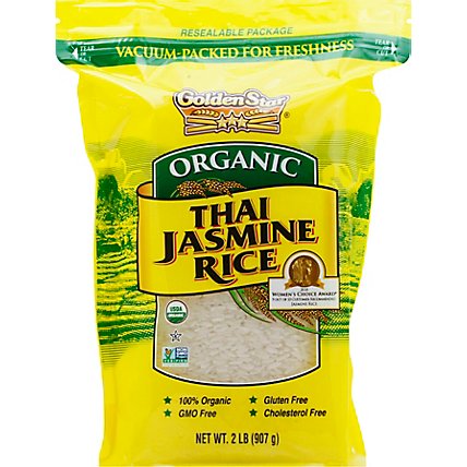 Golden Star Organic Rice Thai Jasmine - 2 Lb - Image 2