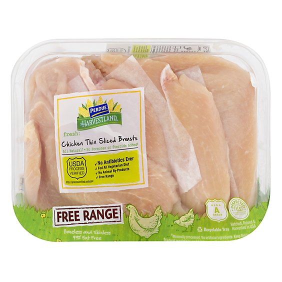 Harvestland Chicken Breast Thin Sliced Boneless Skinless Free Range - 1.50 LB
