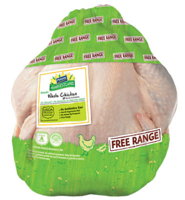 Harvestland Free Range Chicken Whole Fryer Free Range No Antibiotics Ever - 5.00 LB - Image 1