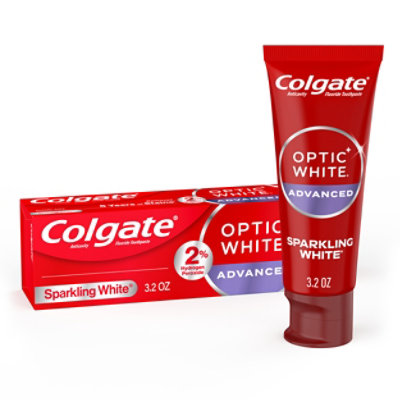 Colgate Optic White Advanced Teeth Whitening Toothpaste Sparkling White - 3.2 Oz - Image 1