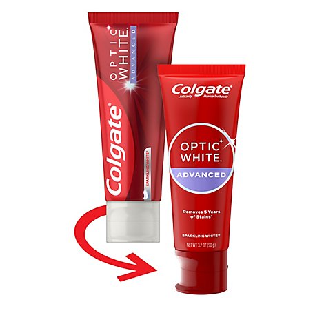 Colgate Optic White Advanced Teeth Whitening Toothpaste Sparkling White - 3.2 Oz