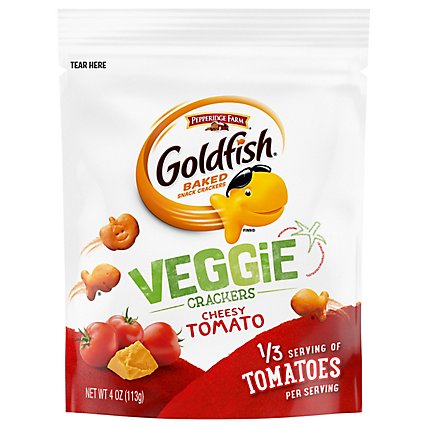 Pepperidge Farm Goldfish Crackers Baked Snack Veggie Cheesy Tomato - 4 Oz - Image 3