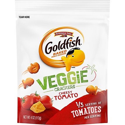 Pepperidge Farm Goldfish Crackers Baked Snack Veggie Cheesy Tomato - 4 Oz - Image 2