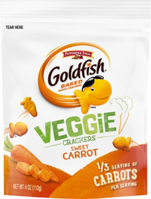 Pepperidge Farm Goldfish Crackers Baked Snack Veggie Sweet Carrot - 4 Oz - Image 2