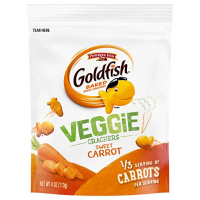 Pepperidge Farm Goldfish Crackers Baked Snack Veggie Sweet Carrot - 4 Oz