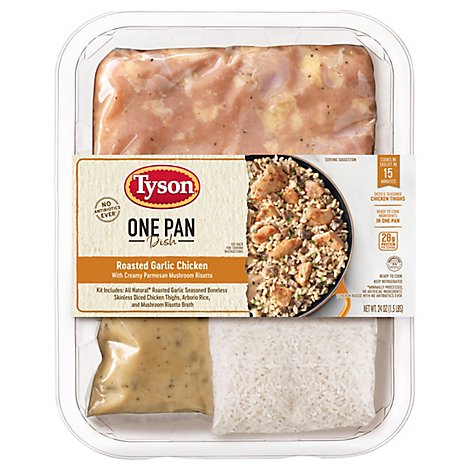 Tyson One Pan Dish Roasted Garlic Chicken With Parmesan Mushroom Risotto - 24 Oz